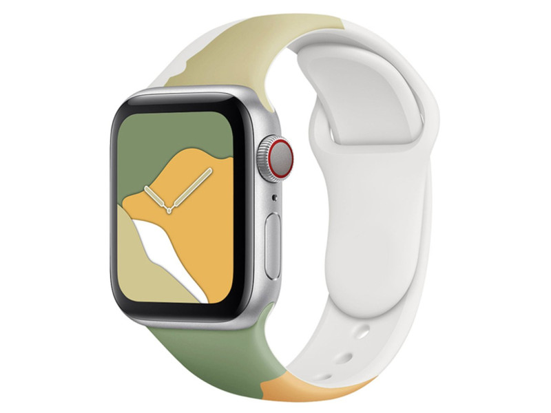 Newface Apple Watch 42mm KR407 Kamuflaj Silikon Kordon - Desen 5