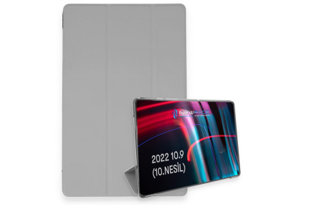 Newface iPad 2022 10.9 (10.nesil) Kılıf Tablet Smart Kılıf - Gri