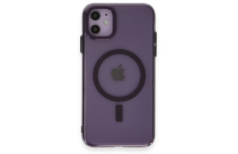 Newface iPhone 11 Kılıf Anka PC Magneticsafe Sert Metal Kapak - Mor