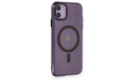 Newface iPhone 11 Kılıf Anka PC Magneticsafe Sert Metal Kapak - Mor