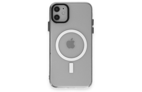 Newface iPhone 11 Kılıf Anka PC Magneticsafe Sert Metal Kapak - Şeffaf