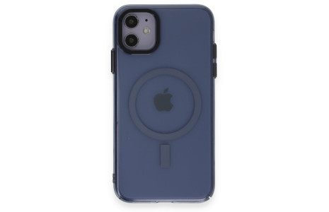 Newface iPhone 11 Kılıf Anka PC Magneticsafe Sert Metal Kapak - Sierra Blue