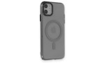 Newface iPhone 11 Kılıf Anka PC Magneticsafe Sert Metal Kapak - Siyah