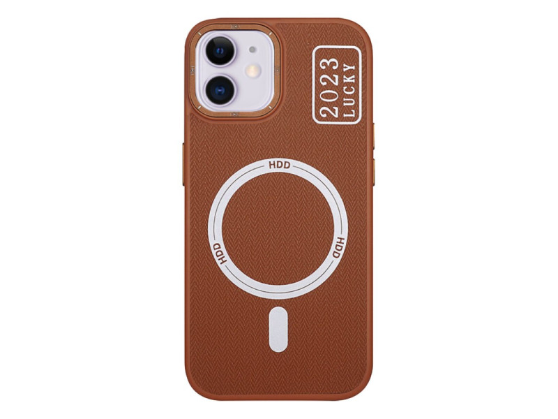 HDD iPhone 11 Kılıf HBC-157 Granada Magneticsafe Kapak - Kahverengi
