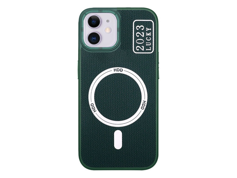 HDD iPhone 11 Kılıf HBC-157 Granada Magneticsafe Kapak - Koyu Yeşil