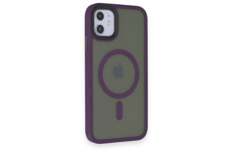 Newface iPhone 11 Kılıf Trex Magneticsafe Kapak - Derin Mor