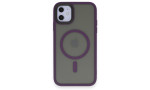 Newface iPhone 11 Kılıf Trex Magneticsafe Kapak - Derin Mor