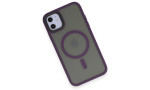 Newface iPhone 11 Kılıf Trex Magneticsafe Kapak - Derin Mor