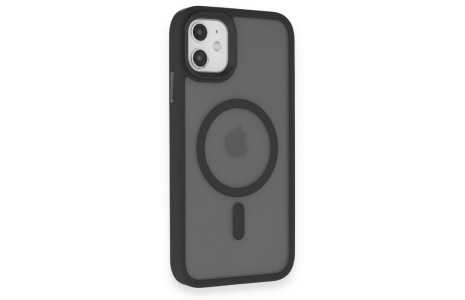 Newface iPhone 11 Kılıf Trex Magneticsafe Kapak - Siyah