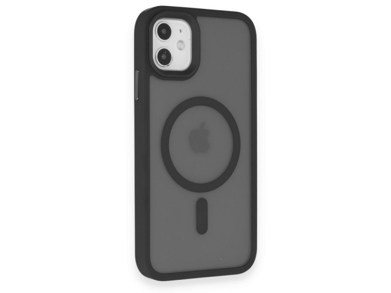 Newface iPhone 11 Kılıf Trex Magneticsafe Kapak - Siyah