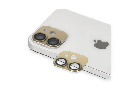 Newface iPhone 11 Pers Alüminyum Kamera Lens - Gold