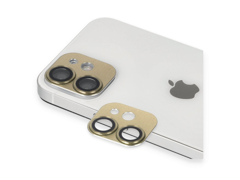 Newface iPhone 11 Pers Alüminyum Kamera Lens - Gold