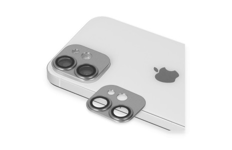 Newface iPhone 11 Pers Alüminyum Kamera Lens - Gümüş