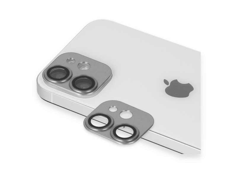 Newface iPhone 11 Pers Alüminyum Kamera Lens - Gümüş