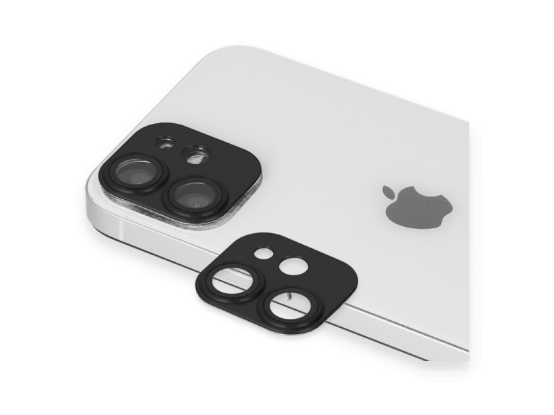 Newface iPhone 11 Pers Alüminyum Kamera Lens - Siyah