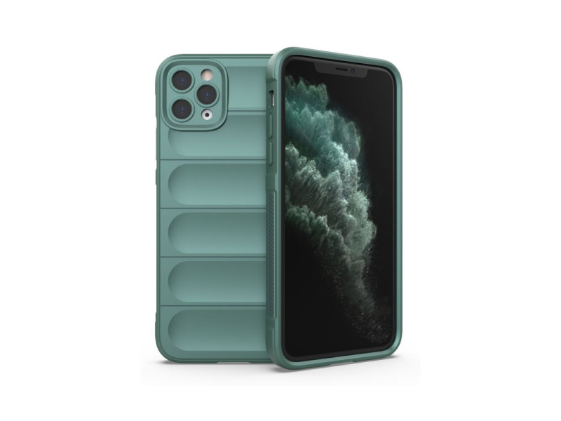 Newface iPhone 11 Pro Max Kılıf Optimum Silikon - Koyu Yeşil