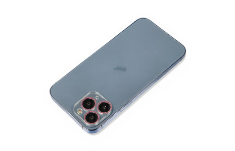 Newface iPhone 11 Pro Max Shine Kamera Lens Koruma Cam - Pembe
