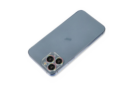 Newface iPhone 11 Pro Max Shine Kamera Lens Koruma Cam - Rainbow