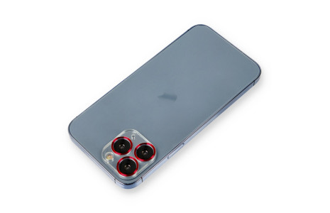 Newface iPhone 11 Pro Metal Kamera Lens Koruma Cam - Kırmızı