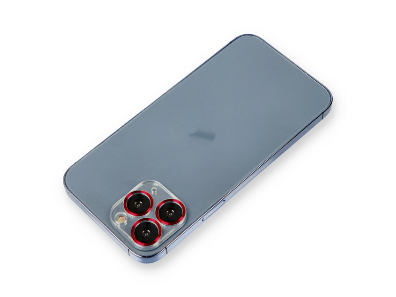 Newface iPhone 11 Pro Metal Kamera Lens Koruma Cam - Kırmızı