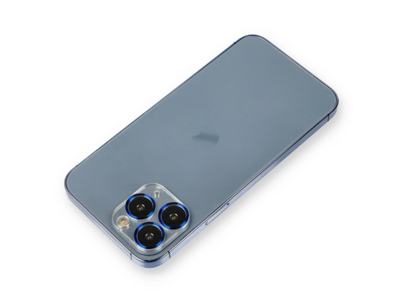 Newface iPhone 11 Pro Metal Kamera Lens Koruma Cam - Mavi