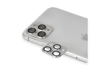 Newface iPhone 11 Pro Pers Alüminyum Kamera Lens - Gümüş