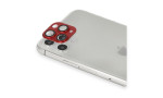Newface iPhone 11 Pro Pers Alüminyum Kamera Lens - Kırmızı