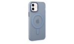 Newface iPhone 12 Kılıf Lodos Magneticsafe Mat Kapak - Sierra Blue