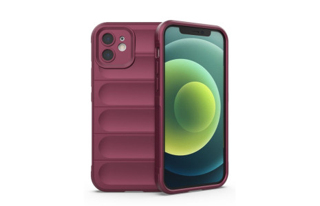 Newface iPhone 12 Kılıf Optimum Silikon - Bordo