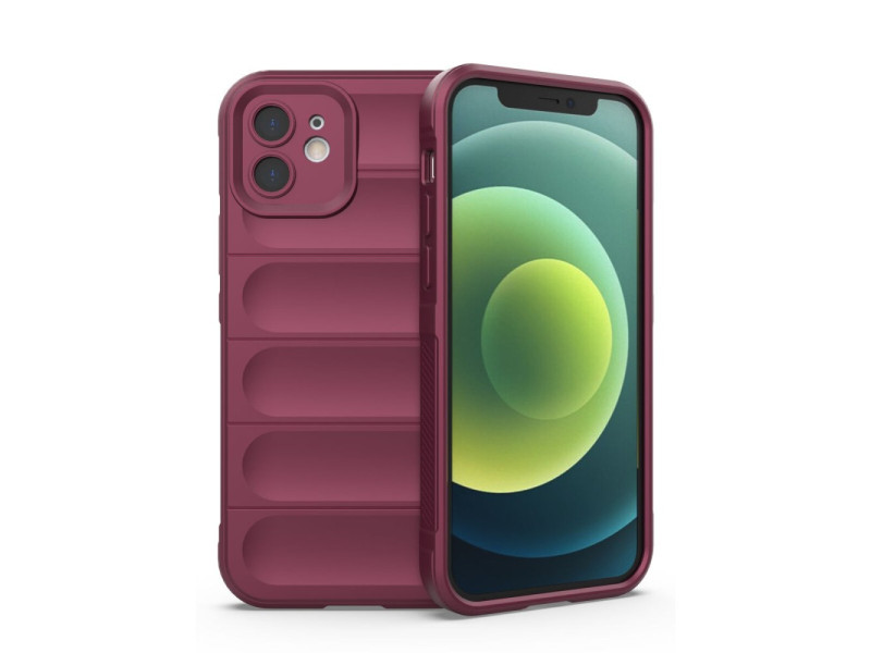 Newface iPhone 12 Kılıf Optimum Silikon - Bordo