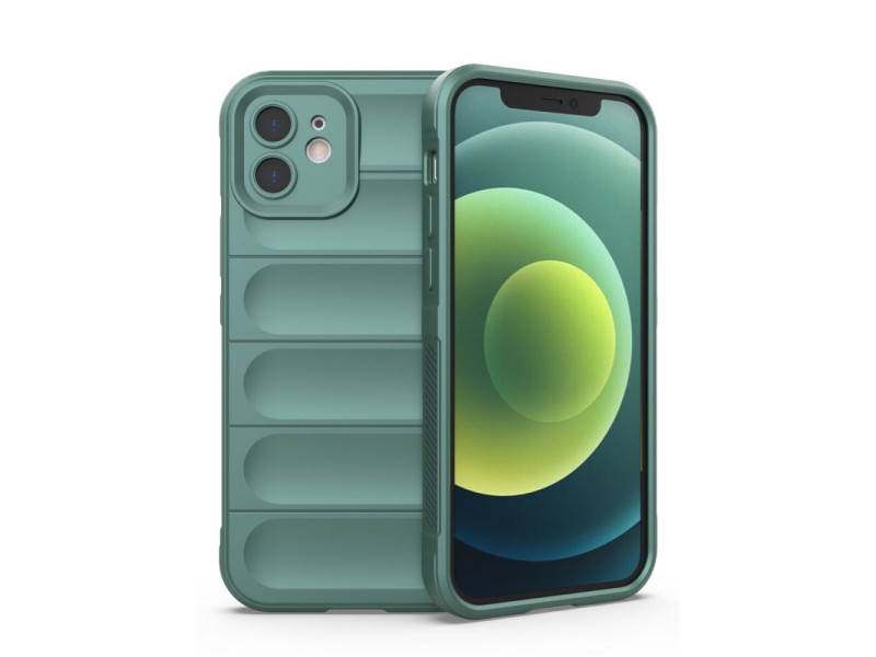 Newface iPhone 12 Kılıf Optimum Silikon - Koyu Yeşil