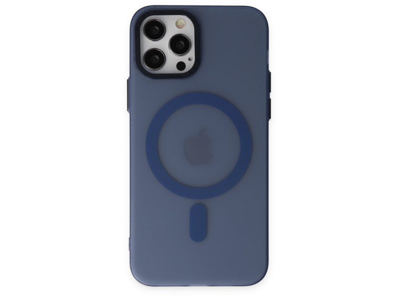Newface iPhone 12 Pro Kılıf Lodos Magneticsafe Mat Kapak - Mavi