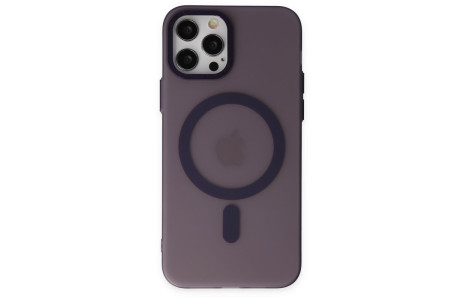 Newface iPhone 12 Pro Kılıf Lodos Magneticsafe Mat Kapak - Mor