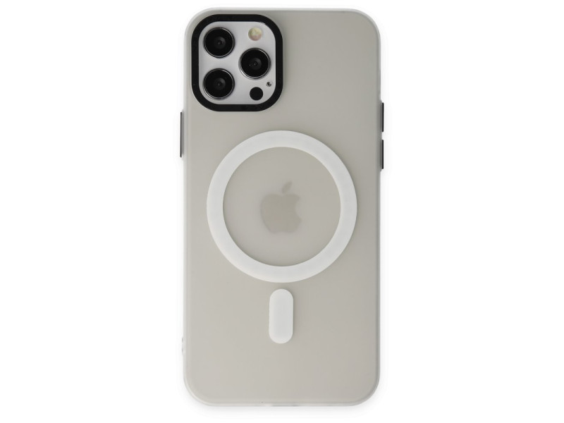 Newface iPhone 12 Pro Kılıf Lodos Magneticsafe Mat Kapak - Şeffaf