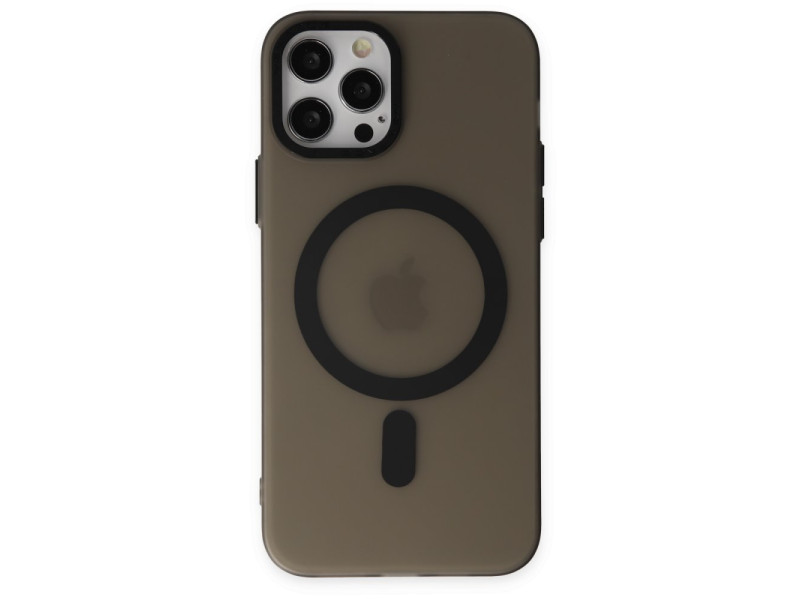 Newface iPhone 12 Pro Kılıf Lodos Magneticsafe Mat Kapak - Siyah