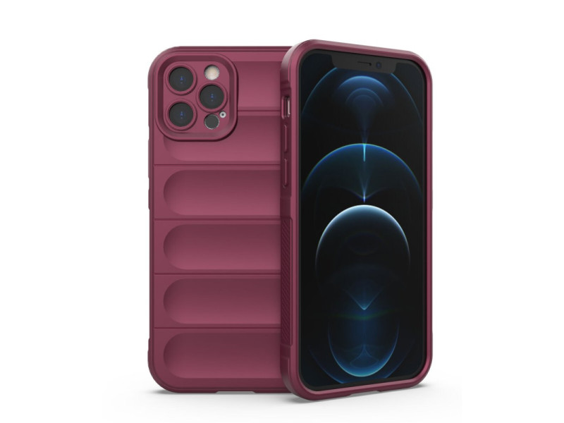 Newface iPhone 12 Pro Kılıf Optimum Silikon - Bordo
