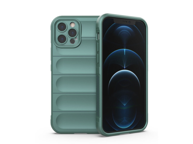 Newface iPhone 12 Pro Kılıf Optimum Silikon - Koyu Yeşil