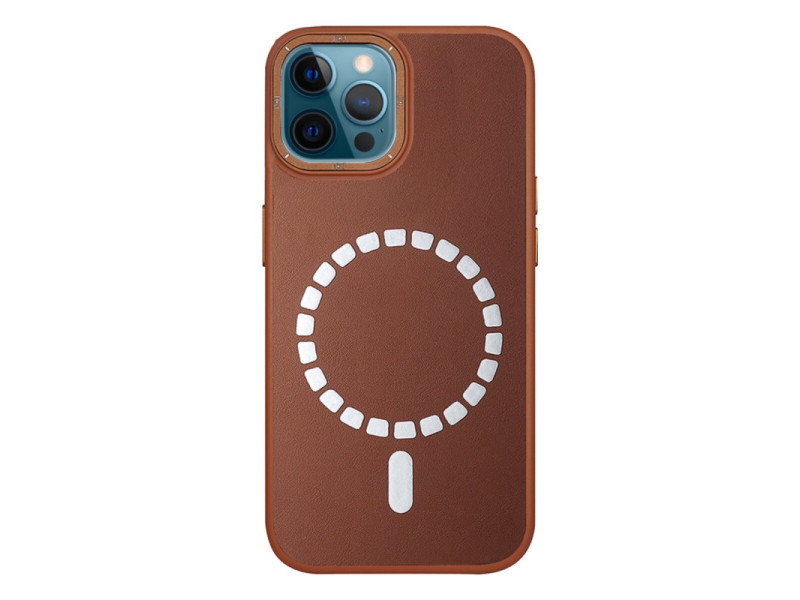HDD iPhone 12 Pro Max Kılıf HBC-156 Forum Magneticsafe Kapak - Kahverengi