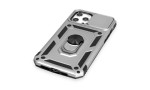 Newface iPhone 12 Pro Max Kılıf Pars Lens Yüzüklü Silikon - Gümüş