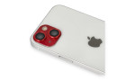 Newface iPhone 13 Mini Pers Alüminyum Kamera Lens - Kırmızı