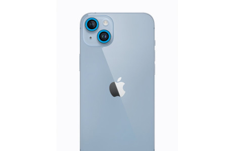 Newface iPhone 13 Neon Fosforlu Kamera Lens - Mavi
