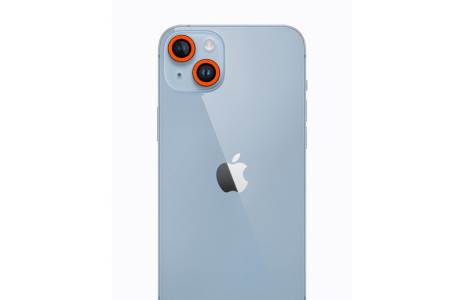 Newface iPhone 13 Neon Fosforlu Kamera Lens - Turuncu