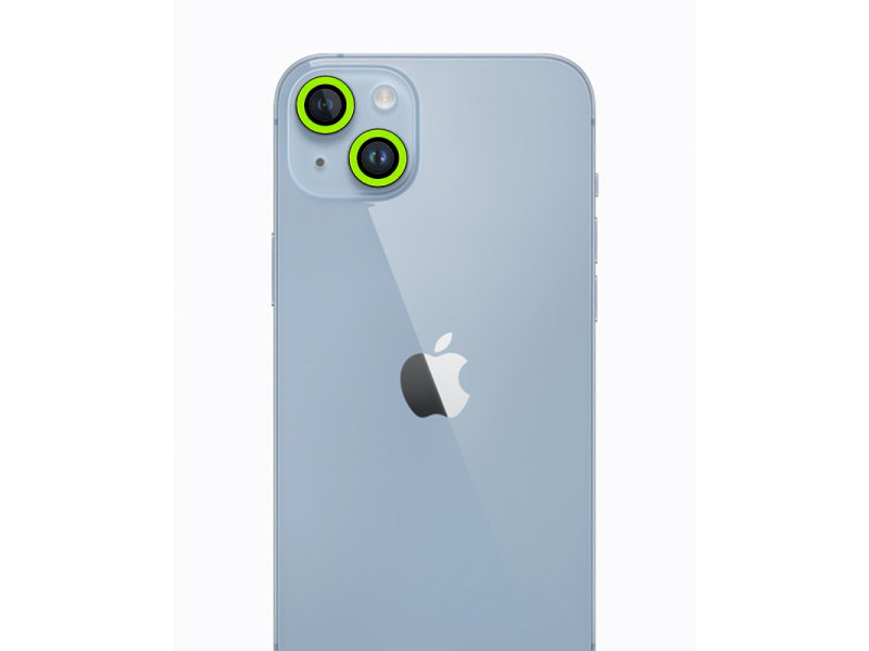Newface iPhone 13 Neon Fosforlu Kamera Lens - Yeşil