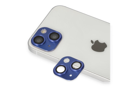 Newface iPhone 13 Pers Alüminyum Kamera Lens - Lacivert