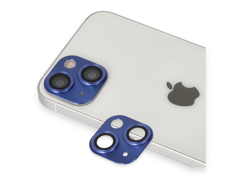Newface iPhone 13 Pers Alüminyum Kamera Lens - Lacivert
