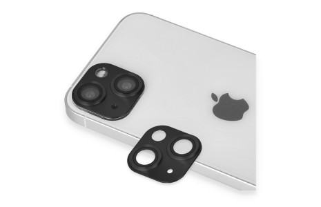 Newface iPhone 13 Pers Alüminyum Kamera Lens - Siyah