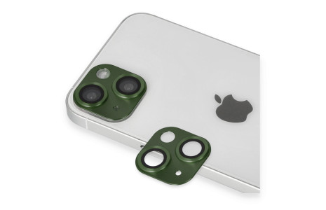 Newface iPhone 13 Pers Alüminyum Kamera Lens - Yeşil