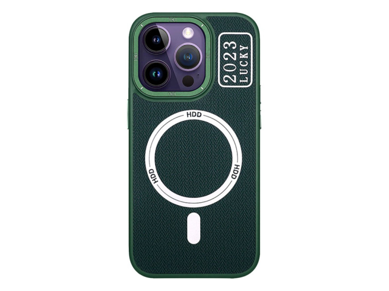 HDD iPhone 13 Pro Max Kılıf HBC-157 Granada Magneticsafe Kapak - Koyu Yeşil