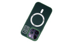 HDD iPhone 13 Pro Max Kılıf HBC-157 Granada Magneticsafe Kapak - Koyu Yeşil
