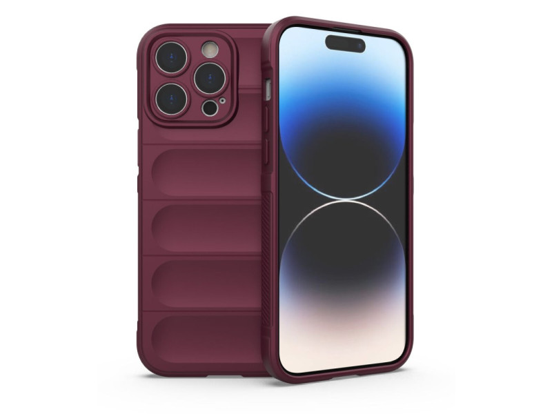 Newface iPhone 13 Pro Max Kılıf Optimum Silikon - Bordo